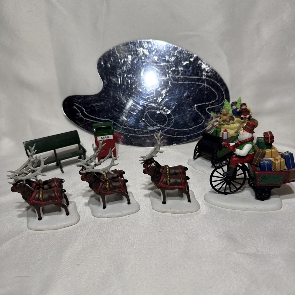 Lot of Christmas Village Santa Miniature Accessories Dept 56 Hallmark READ